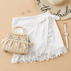 узел Одноцветный Повседневный Юбки Shein