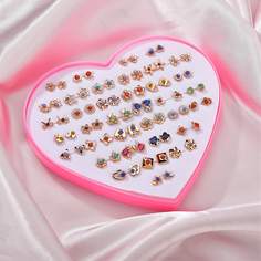 36 пар случайные серьги-гвоздики Shein