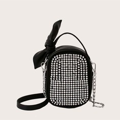 На цепочке с бантом Одноцветный Модный Сумка Shein