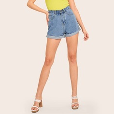 Джинсовые шорты с карманом Shein