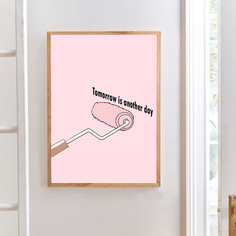 Стенная живопись с текстовым принтом без рамки Shein