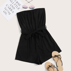 Комбинезон без бретелек с поясом Shein