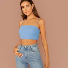 Трикотажный короткий топ Shein