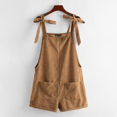Вельветовые шорты с карманом Shein