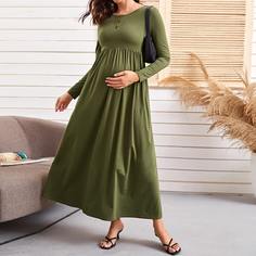 Однотонное макси платье для беременых Shein