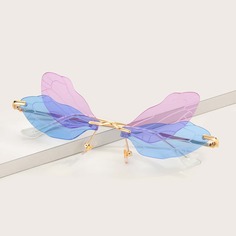 Солнцезащитные очки в форме стрекозы Shein