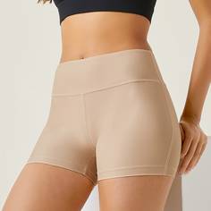 Однотонные байкерские шорты Shein