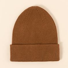 Мужская однотонная вязаная шапка Shein