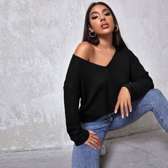 Трикотажная футболка Shein