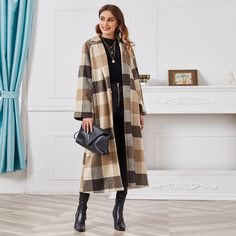 Клетчатый Повседневный Куртка Shein