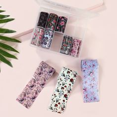 10шт наклейка для ногтей с цветочным узором Shein