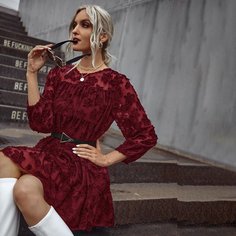 Платье с поясом Shein