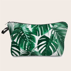 Косметичка с узором листьев Shein