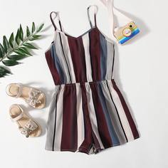 Полосатый комбинезон на бретелях для девочек Shein