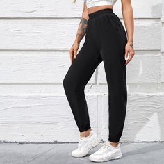 Одноцветный Спортивные брюки Shein