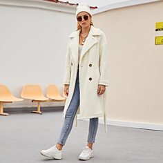 с карманами Одноцветный Повседневный Куртка Shein