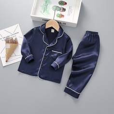 с карманами Повседневный Домашняя одежда для мальчиков Shein