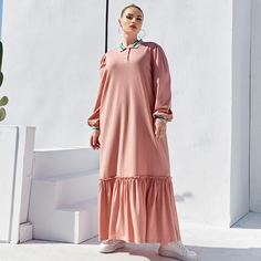 Пуговица Полосатый Повседневный Платья размер плюс Shein