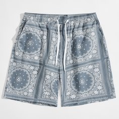 на кулиске Пейсли Отпуск Мужские шорты Shein