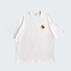 Мужская футболка с вышивкой пушистого медведя Shein