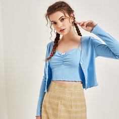 Майка с бантом и футболка Shein