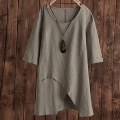Асимметричная длинная блузка без ожерелья Shein