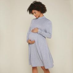 Одноцветный Повседневный Платья для беременных Shein