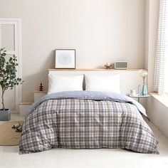 Пододеяльник в клетку без наполнителя Shein