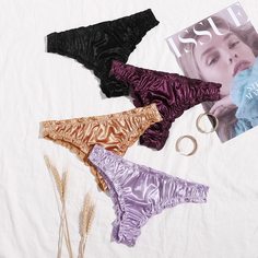4 пакета атласные трусики Shein