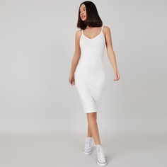 Однотонное облегающее платье Shein