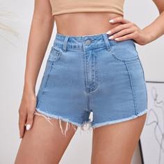 Джинсовые шорты с карманом Shein