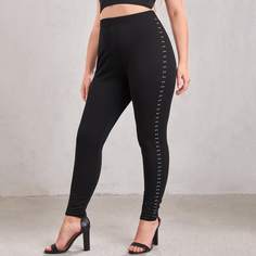 Брюки размера плюс с бисерами Shein