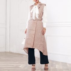с карманами Одноцветный Элегантный Куртка Shein