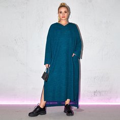 Разрез Одноцветный Повседневный Платья размер плюс Shein