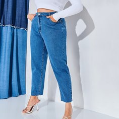 Джинсы размера плюс с карманом Shein