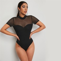 Трикотажное боди в рубчик Shein
