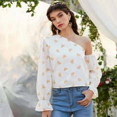 Блузка с цветочным принтом Shein