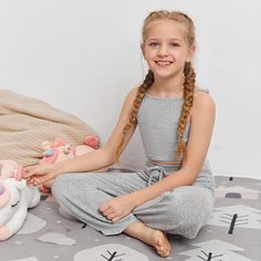 Кроп майка и брюки для девочек Shein