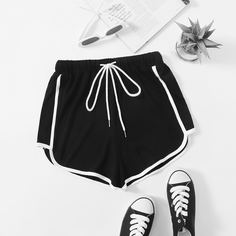 на кулиске Спортивный Шорты Shein