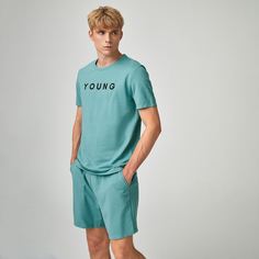 Мужские шорты и топ с текстовым принтом Shein