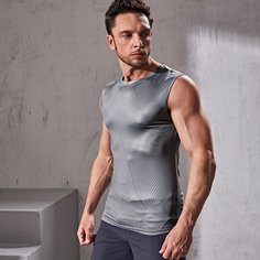 Мужская полосатая спортивная майка Shein