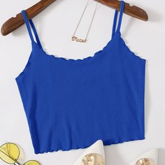 Трикотажный короткий топ Shein