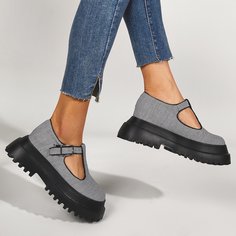 Туфли на платформе в полоску Shein