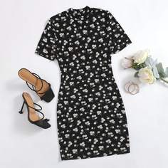 Платье размера плюс с цветочным принтом Shein