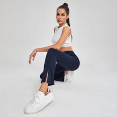 Брюки с разрезом Shein