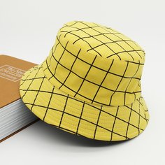 Мужская двусторонняя шляпа в клетку Shein