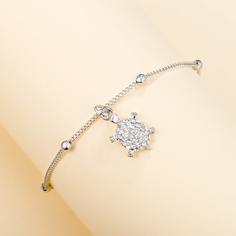 Ножной браслет с черепахой и стразами Shein