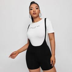 Однотонный комбинезон размера плюс Shein