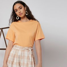 Однотонная футболка Shein