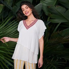 лента Геометрический Бохо Блузы Shein
